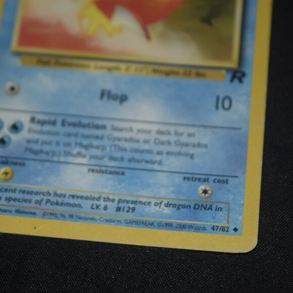 2000 Pokemon Team Rocket First Edition Magikarp 47/82 LP - Picture 3 of 3